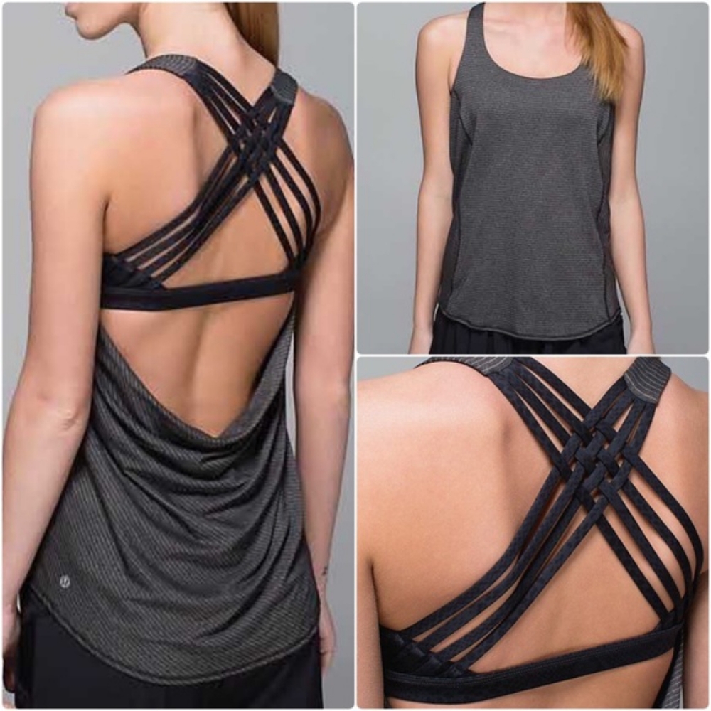 Lululemon Free to be wild open back tank top w bra